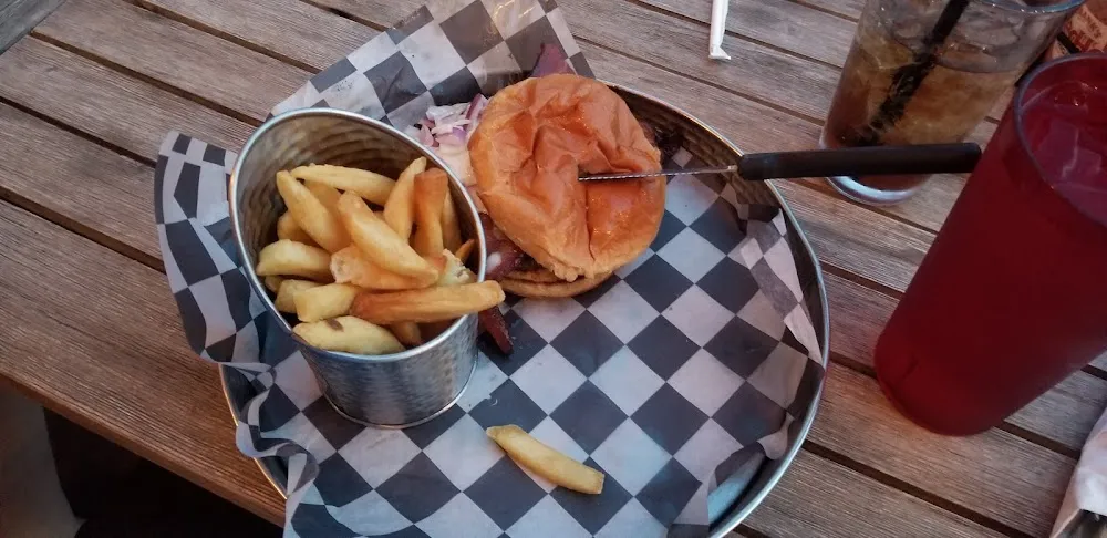 Bourbon Burger and Fries